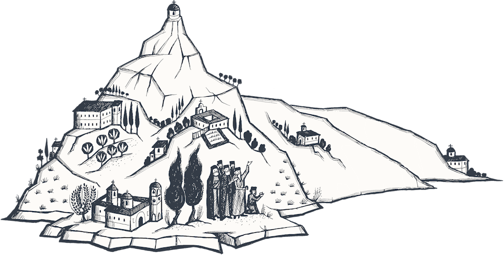 Illustration of Mount Athos